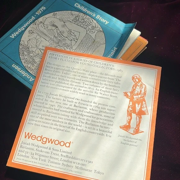 9 Vintage Porcelain Brothers Grimm Fairytails Plates